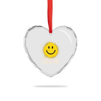 I Hate You Smile Face Heart Crystal Glass Ornament Funny Sarcastic Meme