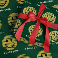 I Hate You Smile Face Meme Wrapping Paper Roll Viral Sarcastic Humor