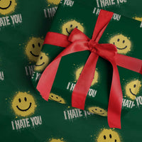 I Hate You Smile Face Wrapping Paper Roll Funny Sarcastic Meme