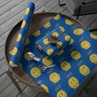 I Hate You Wrapping Paper Roll Vintage Yellow Happy Smile Face