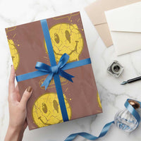 I Hate You Wrapping Paper Roll Vintage Yellow Happy Smile Face
