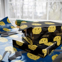 I Hate You Wrapping Paper Roll Vintage Yellow Happy Smile Face
