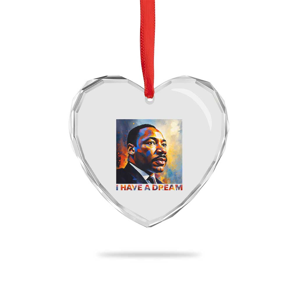 I Have A Dream Inspirational MLK Quotes Heart Crystal Glass Ornament Equality and Justice Martin Luther King Tribute