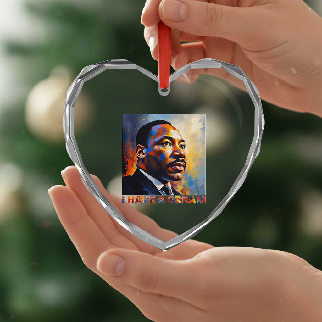 I Have A Dream Inspirational MLK Quotes Heart Crystal Glass Ornament Equality and Justice Martin Luther King Tribute