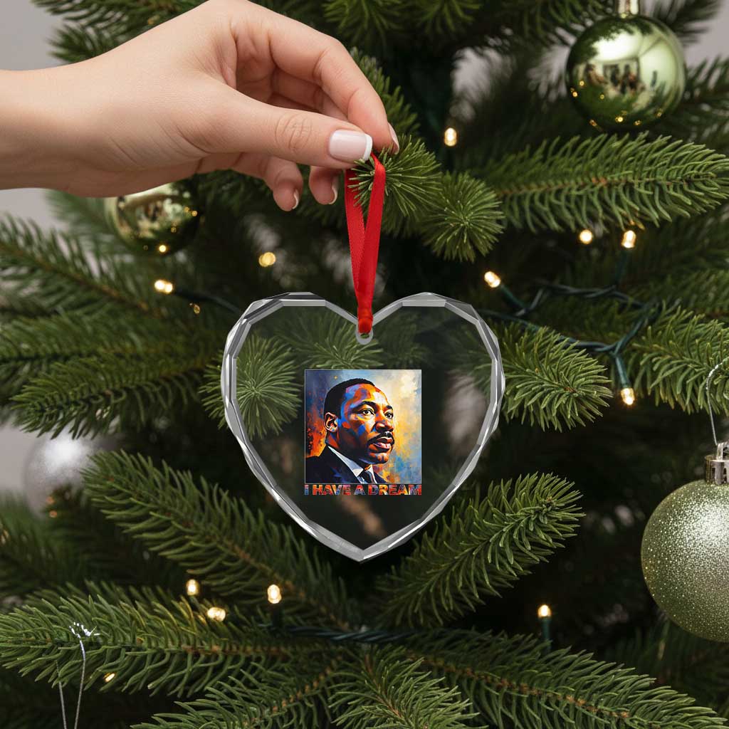 I Have A Dream Inspirational MLK Quotes Heart Crystal Glass Ornament Equality and Justice Martin Luther King Tribute