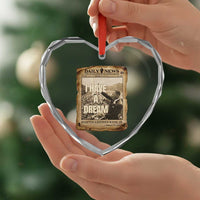 I Have A Dream Martin Luther King MLK Day Heart Crystal Glass Ornament March On Washington Black History