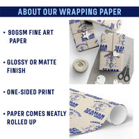 I Have Seaman On My Shirt Wrapping Paper Roll Funny Sarcastic Adult Humor - Wonder Print Shop
