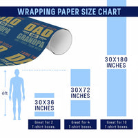 I Have Two Titles Dad And Grandpa I Rock Them Both Wrapping Paper Roll Father's Day Gift