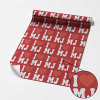 I Heart MJ Classic Graphic Tribute Wrapping Paper Roll Love Pop Legend Iconic Culture Music Fan Favor