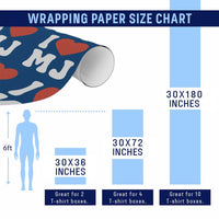 I Heart MJ Classic Graphic Tribute Wrapping Paper Roll Love Pop Legend Iconic Culture Music Fan Favor
