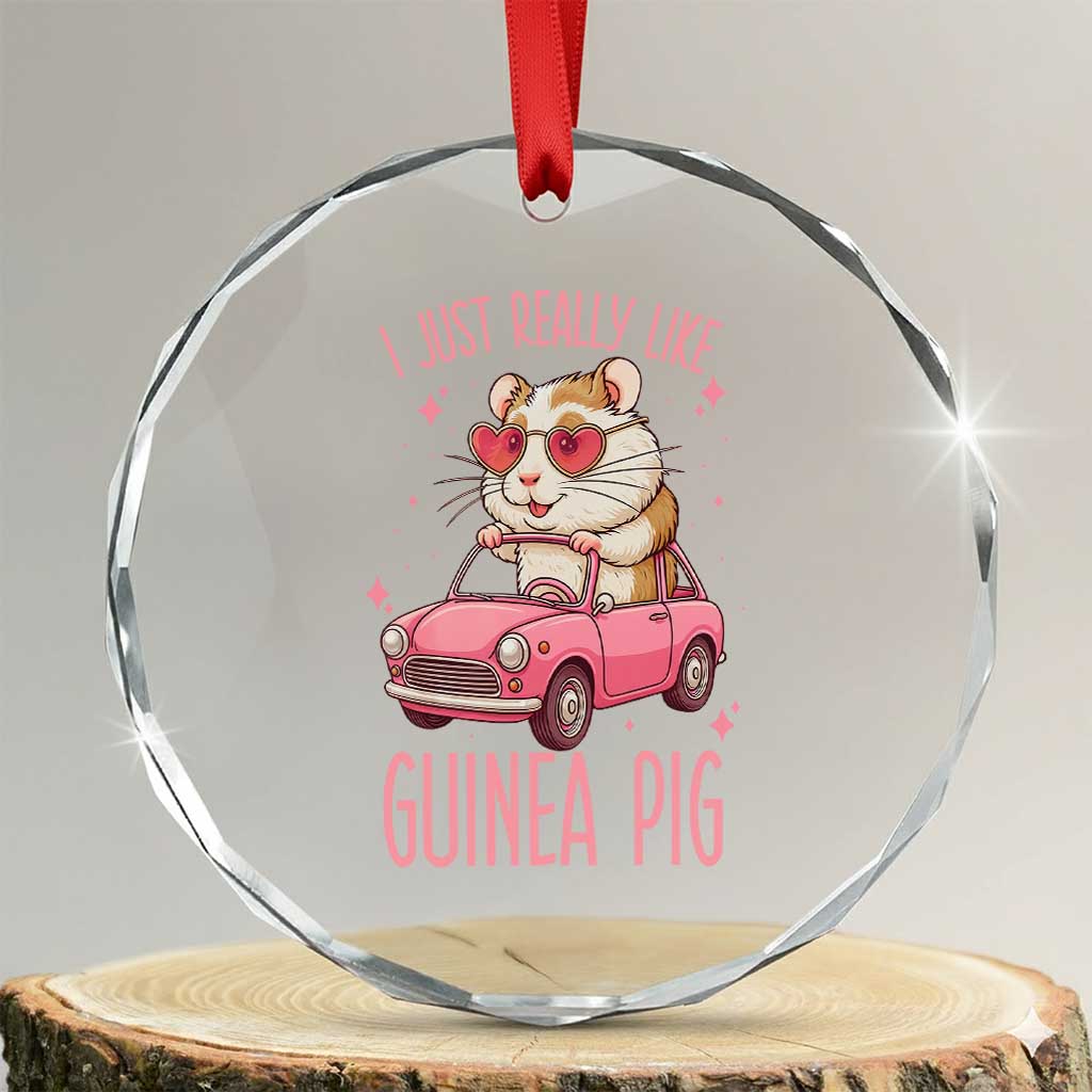 I Just Really Like Guinea Pigs Crystal Glass Ornament Pet Lover Gift For Girl - Wonder Print Shop