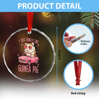 I Just Really Like Guinea Pigs Crystal Glass Ornament Pet Lover Gift For Girl - Wonder Print Shop