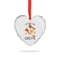 I Just Really Like Guinea Pigs Heart Crystal Glass Ornament Funny Cavy Lover - Wonder Print Shop