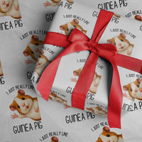 I Just Really Like Guinea Pigs Wrapping Paper Roll Funny Cavy Lover - Wonder Print Shop