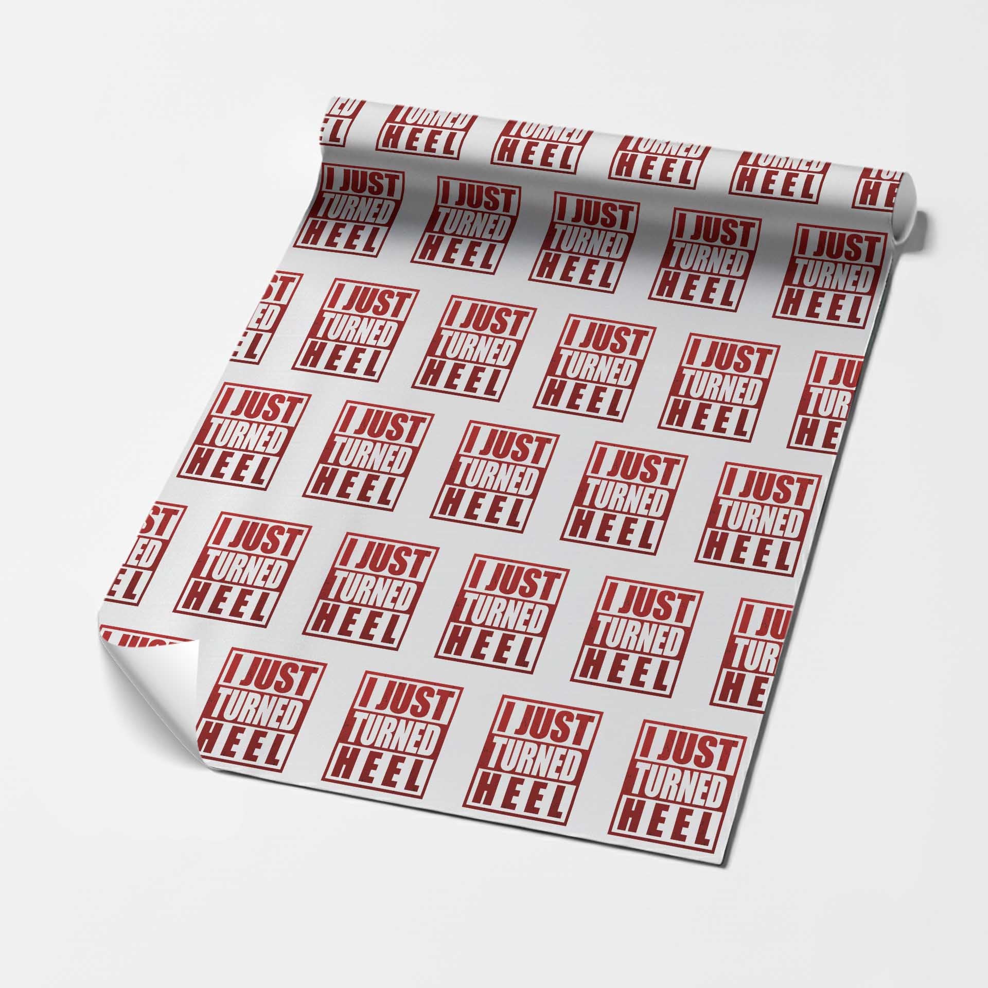 I Just Turned Heel Wrapping Paper Roll Pro Wrestling Retro Distressed - Wonder Print Shop