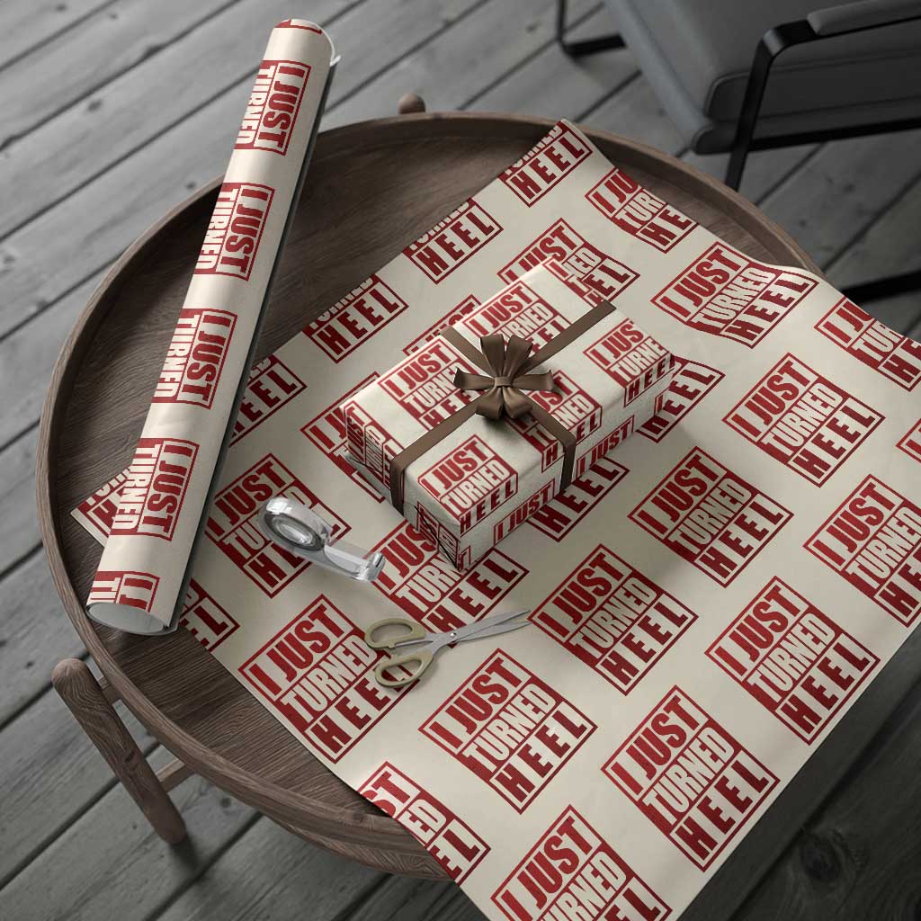 I Just Turned Heel Wrapping Paper Roll Pro Wrestling Retro Distressed - Wonder Print Shop