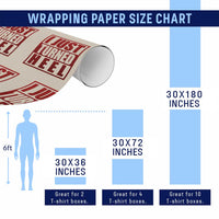 I Just Turned Heel Wrapping Paper Roll Pro Wrestling Retro Distressed - Wonder Print Shop