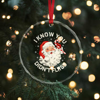 I Know You Didnt Floss Crystal Glass Ornament Funny Dentist Christmas Santa Dental Hygiene - Wonder Print Shop