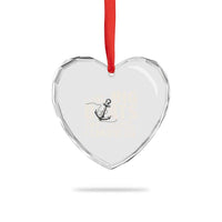 I Like Big Boats And I Cannot Lie Heart Crystal Glass Ornament Funny Boating Cruise Ship