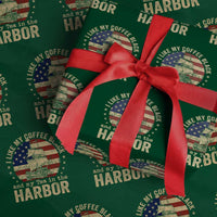 I Like My Coffee Black And My Tea In The Harbor Wrapping Paper Roll Funny US History