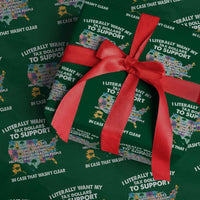 I Literally Want My Tax Dollars To Support National Parks Wrapping Paper Roll In Case That Wasn't Clear Vintage American Map - Wonder Print Shop