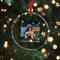 I Live Here Now Funny Doll Face Meme Baseball Lover Crystal Glass Ornament Game Day Reaction Sports Fan Gift