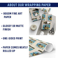 I Live Here Now Raccoon Wrapping Paper Roll Funny Summer Vacation Meme