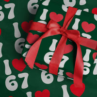 I Love 67 Wrapping Paper Roll 67th Birthday Six Seven Funny Gen Alpha Slang Saying - Wonder Print Shop