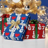 I Love 67 Wrapping Paper Roll 67th Birthday Six Seven Funny Gen Alpha Slang Saying - Wonder Print Shop