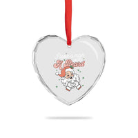 I Love A Man With A Beard Santa Xmas Heart Crystal Glass Ornament - Wonder Print Shop