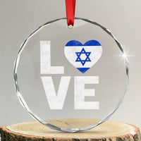 I Love Israel Jewish Gifts Star of David Israeli Crystal Glass Ornament - Wonder Print Shop
