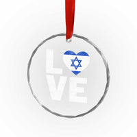 I Love Israel Jewish Gifts Star of David Israeli Crystal Glass Ornament - Wonder Print Shop