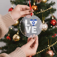 I Love Israel Jewish Gifts Star of David Israeli Crystal Glass Ornament - Wonder Print Shop