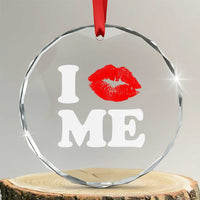 I Love ME Crystal Glass Ornament Sexy Lips Red Lipstick Kiss Self Love - Wonder Print Shop