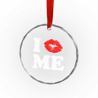 I Love ME Crystal Glass Ornament Sexy Lips Red Lipstick Kiss Self Love - Wonder Print Shop