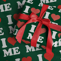 I Love Me Wrapping Paper Roll Funny Self Love Heart Positive Vibes - Wonder Print Shop