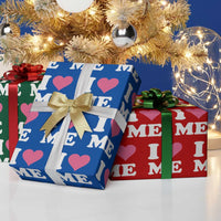 I Love Me Wrapping Paper Roll Funny Self Love Pink Heart Positive Vibes - Wonder Print Shop