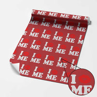 I Love ME Wrapping Paper Roll Sexy Lips Red Lipstick Kiss Self Love - Wonder Print Shop