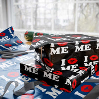 I Love ME Wrapping Paper Roll Sexy Lips Red Lipstick Kiss Self Love - Wonder Print Shop