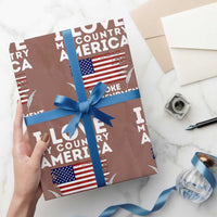 I Love My Country Invoke 25th Amendment Wrapping Paper Roll Distressed Flag Patriotic Political Satire