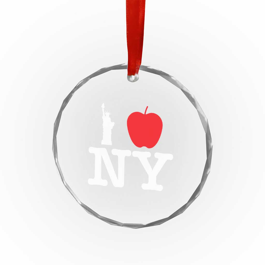 I Love NY Crystal Glass Ornament New York Lover Travel Gift - Wonder Print Shop