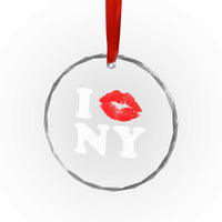 I Love NY Crystal Glass Ornament Sexy Lips Red Lipstick Kiss New York Lover Travel Gift - Wonder Print Shop