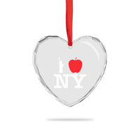 I Love NY Heart Crystal Glass Ornament New York Lover Travel Gift - Wonder Print Shop