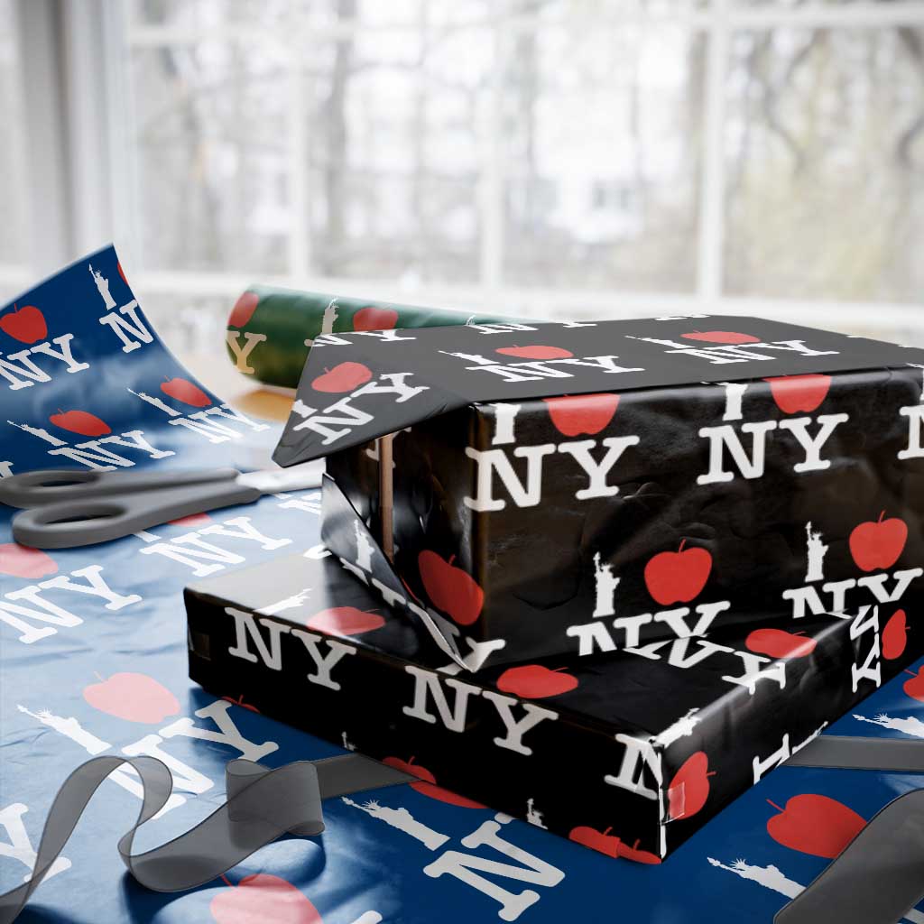 I Love NY Wrapping Paper Roll New York Lover Travel Gift - Wonder Print Shop