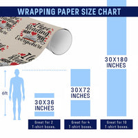 I Love Reading Here There Anywhere Wrapping Paper Roll Reading Month Across America - Wonder Print Shop