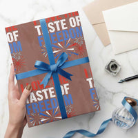 I Love The Taste Of Freedom Funny 4th of July Couple Matching Wrapping Paper Roll US Fireworks