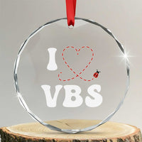 I Love VBS 2025 Crystal Glass Ornament Vacation Bible School Ladybug VBS Team - Wonder Print Shop