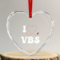 I Love VBS 2025 Heart Crystal Glass Ornament Vacation Bible School Ladybug VBS Team - Wonder Print Shop