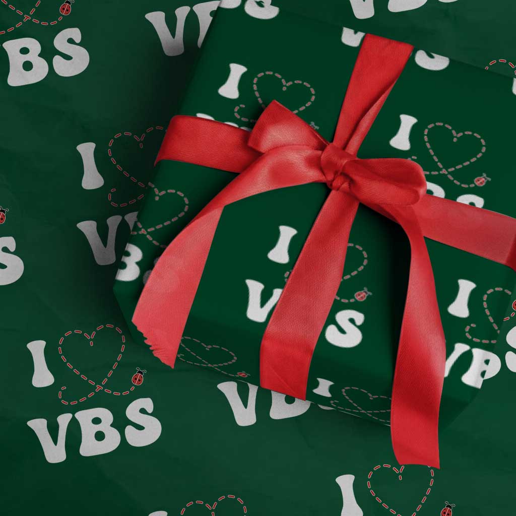 I Love VBS 2025 Wrapping Paper Roll Vacation Bible School Ladybug VBS Team - Wonder Print Shop
