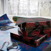 I Love You To The Upside Down Stranger Christmas Wrapping Paper Roll And Back Ugly Xmas Lights - Wonder Print Shop